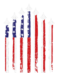 Retro Fighter Jet Airplane Usa Flag 4th Of July T-Shirt