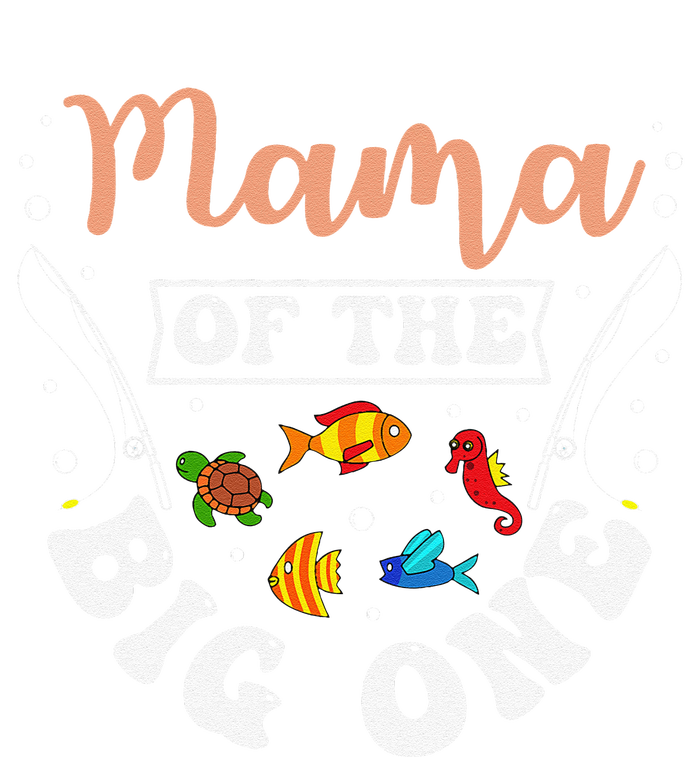 Mama Of The Big One Fishing Birthday Party Bday Celebration Women's Crop Top Tee