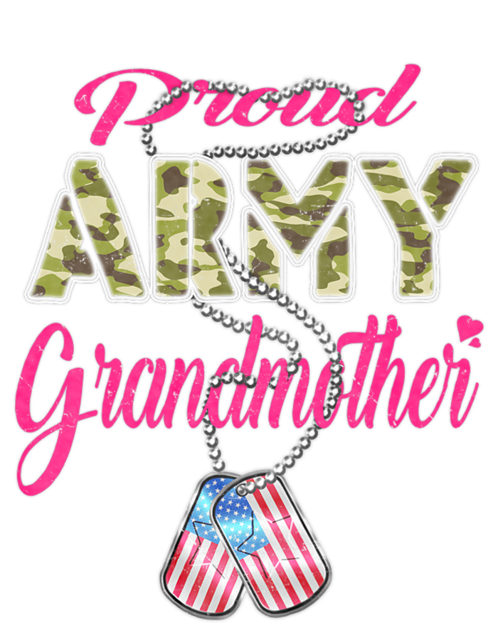 Proud Army Grandmother Camo Us Flag Dog Tag Military Grandma Dry Zone Grid Polo