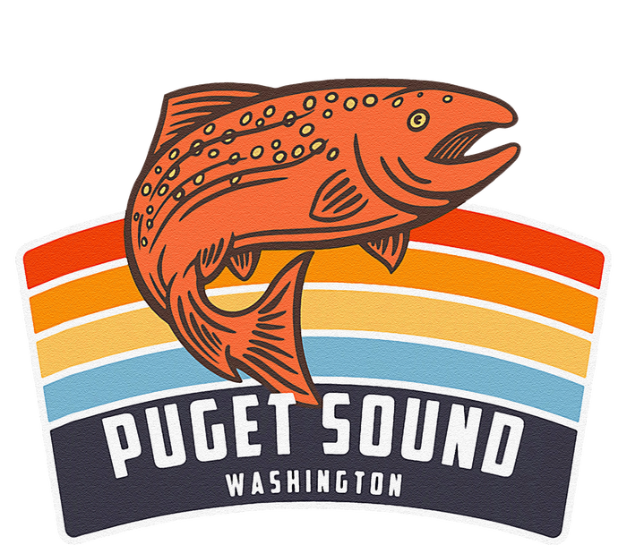 Puget Sound Washington Salmon Fishing Ladies Long Sleeve Shirt