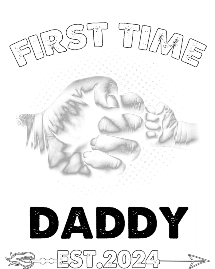 Happy Fathers Day First Time Daddy New Dad Est 2024 T-Shirt