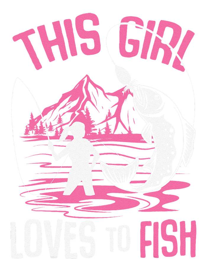 This Girl Loves To Fish Fishing Girl Women's Flannel Pajama Set