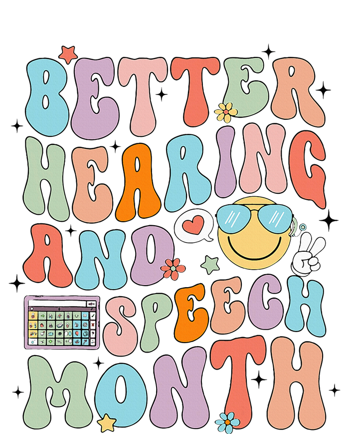 Retro Better Hearing And Speech Month Speech Pathologist Slp T-Shirt