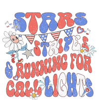 Stars And Stripes Running For Call Lights 4th Of July Nurse Womens Funnel Neck Pullover Hood