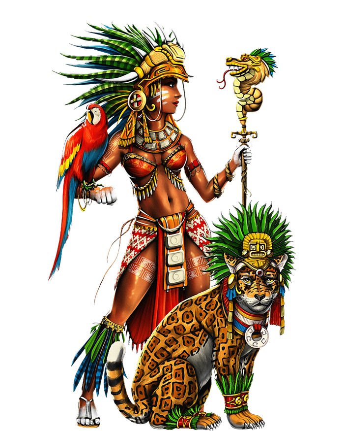 Aztec Jaguar Warrior Ancient Mayan Goddess Long Sleeve Pajama Set