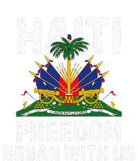 Freedom Began With Us Happy Haitian Flag Day High Crown Mesh Back Trucker Hat