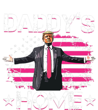 Trump 2024 Daddys Home Funny Trump Pink Cropped Pullover Crew