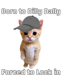 Born To Dilly Dally Forced To Lock In Cat Softstyle Adult Sport Polo