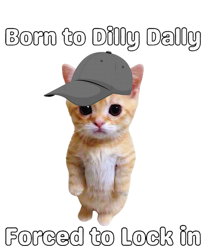 Born To Dilly Dally Forced To Lock In Cat Softstyle Adult Sport Polo