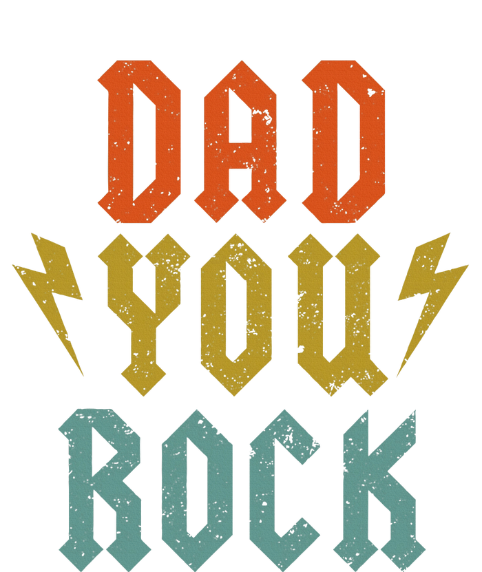 Fathers Day Funny Dad You Rock Guitar Vintage Adults T-Shirt