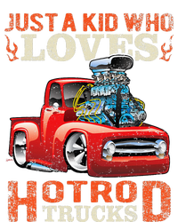 Just Who Loves Hotrod Trucks Cartoon Distressed Design T-Shirt