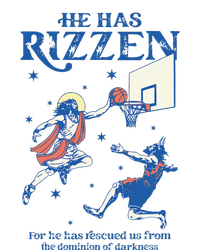 He Is Rizzin Funny Easter Day Jesus Playing Basketball Women's Pullover Hoodie