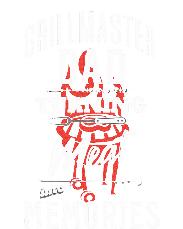 Grillmaster Dad Turning Meat Into Memories Women's Tri-Blend 3/4-Sleeve Raglan Shirt