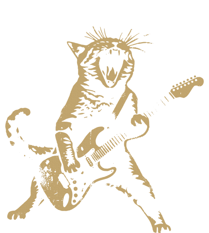 Rock Cat Playing Guitar Cat T-Shirt