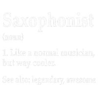 Saxophonist Definition Like A Normal Musician Saxophone Striped Beanie with Solid Band