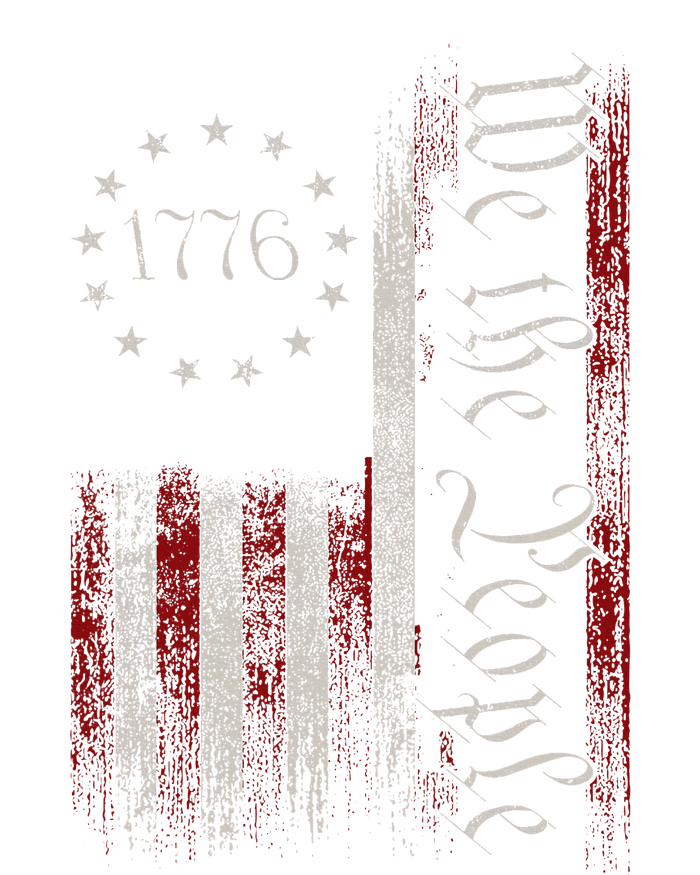 Old American Flag Patriotic 1776 We The People Usa Long Sleeve Shirt