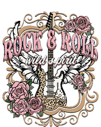 Rock N Roll Wild Spirit Lets Rock Guitar Floral Kids Long Sleeve Shirt