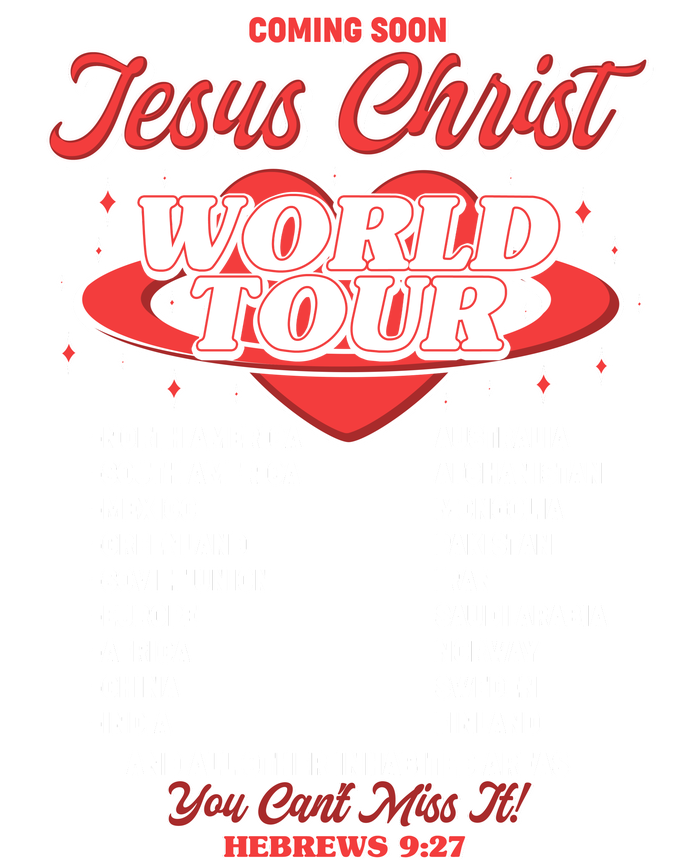 Jesus World Tour Christian Music Faith Concert Tall Sweatshirt