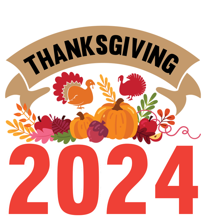 Thanksgiving 2024 Festive Typography T-Shirt