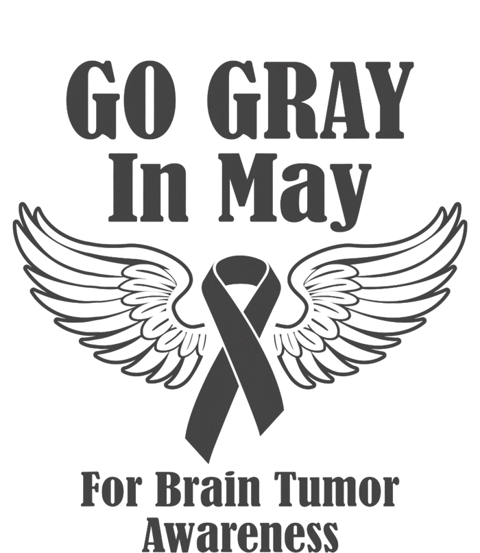 Go Gray In May Brain Tumor Awareness Cancer Hope Gray Ribbon T-Shirt