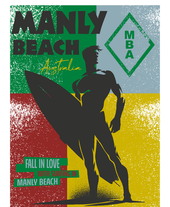 Manly Beach Sydney Australia Surfer T-Shirt