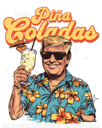 Pina Coladas Donald Trump Summer Vacation Hawaii Beach Funny Bella+Canvas Jersey Crop Tee