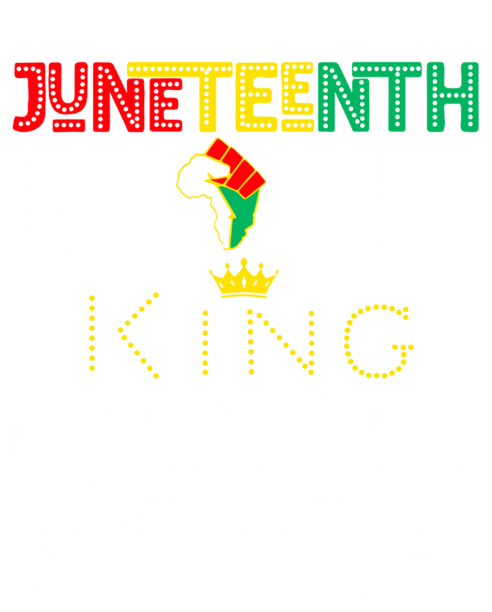 Junenth Black King Nutrition Facts Melanin African Cool Gift T-Shirt