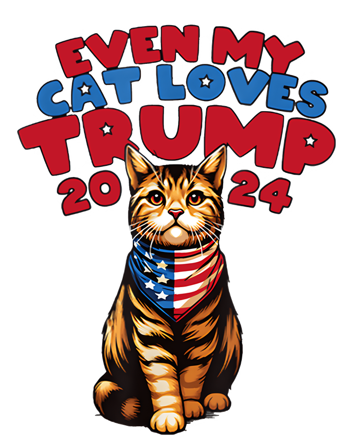 Even My Cat Loves Trump 2024 Kids Tie-Dye T-Shirt