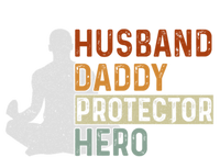 Husband Daddy Protector Hero Fathers Day Yoga Dad Grandpa Gift V-Neck T-Shirt