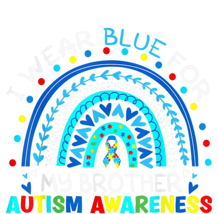 I Wear Blue For My Brother Autism Awareness Rainbow Gift Zip Tote Bag