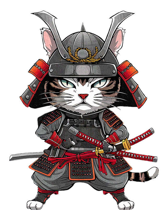 Japanese Samurai Cat Funny Parody Japanese Premium T-Shirt