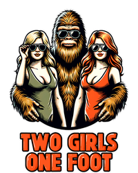 Two Girl One Foot Funny Bigfoot Sarcastic Kids Long Sleeve Shirt