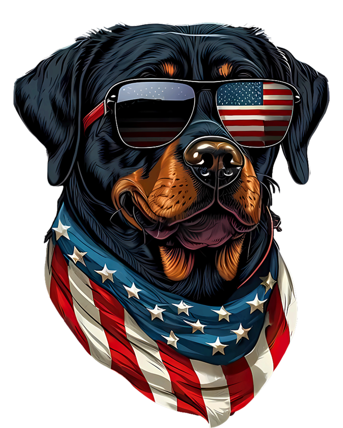 Rottweiler 4th Of July American Flag Glasses Stay Cool T-Shirt