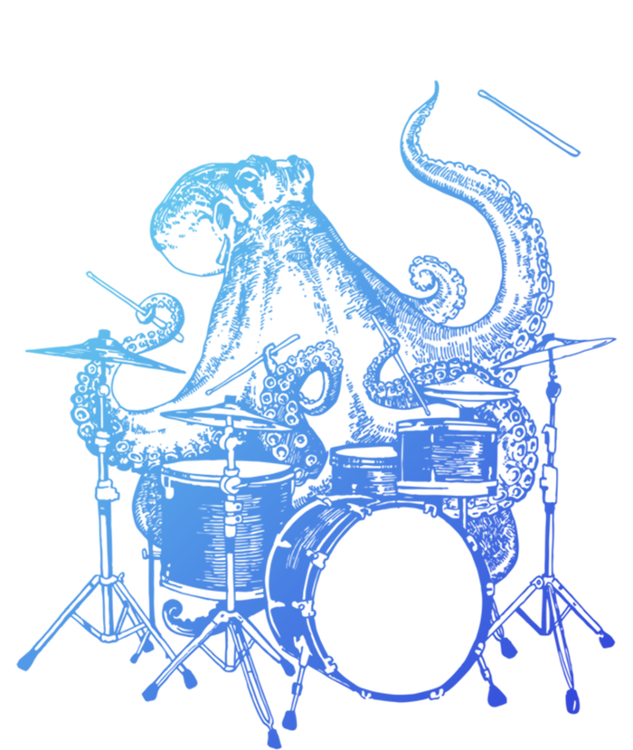 Seembo Octopus Playing Drums Drummer Drumming Musician Band Cute Gift T-Shirt