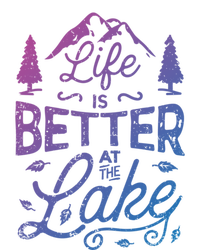 Life Is Better At Lake Funny Gift Fishing Boating Sailing Funny Gift Women's Racerback Tank