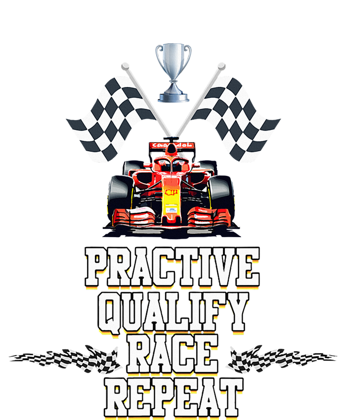 Open Wheel Formula Racing Car Practice Qualify Race Repeat Cooling Performance Crew T-Shirt