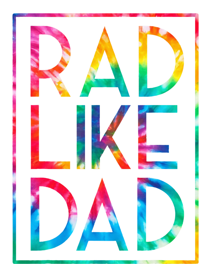 Rad Like Dad Tie Dye Funny Fathers Day Women's Crop Top Tee