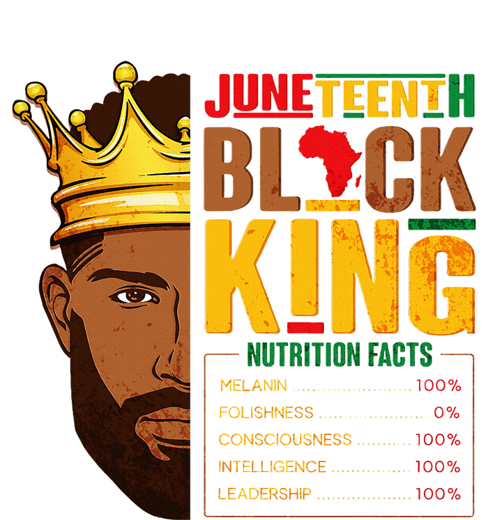 Juneteenth Black King Nutritional Facts Pride African Hoodie