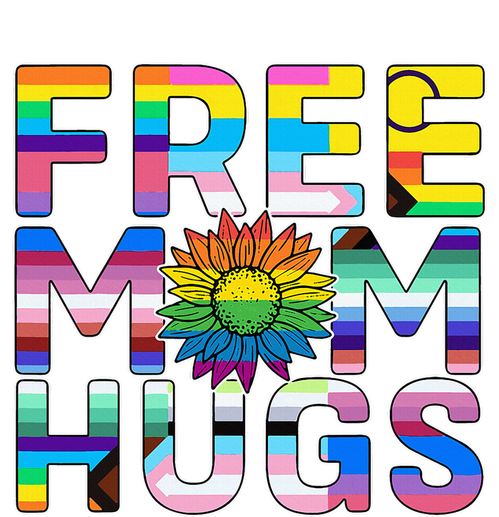 Free Mom Hugs Lgbt Pride Mom Daisy Flower Lesbian Mother Day T-Shirt