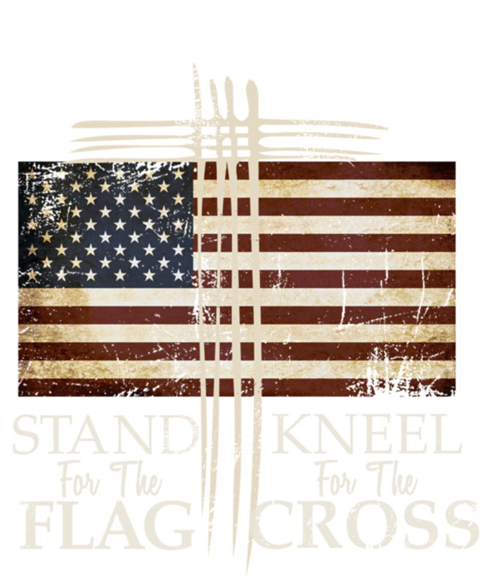 Stand For The Flag Cute Gift Kneel For Cross Love Usa Funny Gift T-Shirt