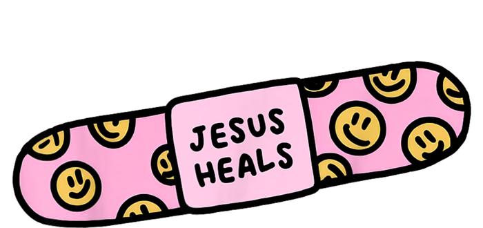 Jesus Heals Bandaid Christian Faith Healing Bible Verse Kids Sweatshirt