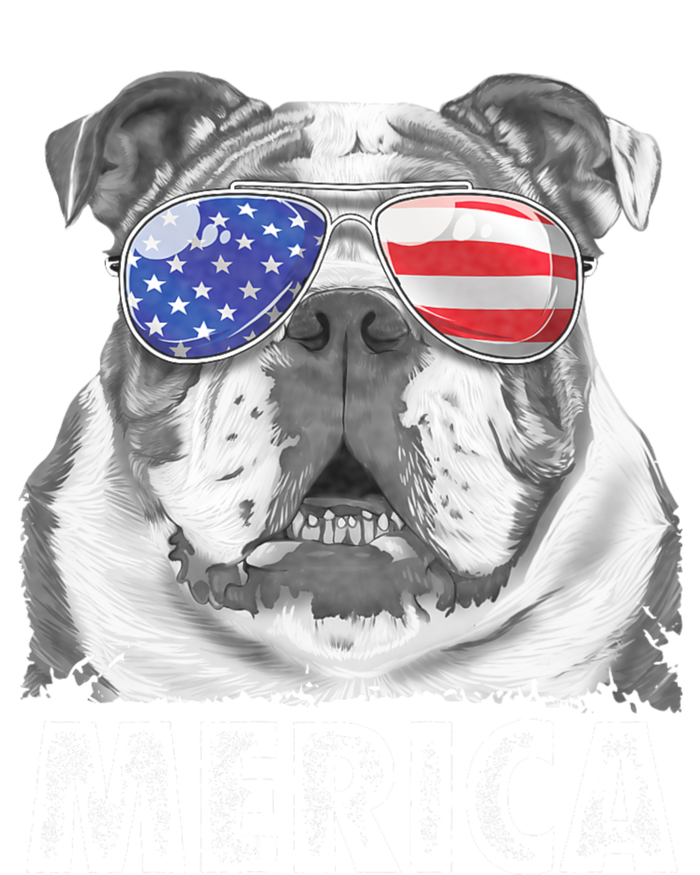 English Bulldog 4th Of July Merica Usa Flag Retro Metallic Star Ornament