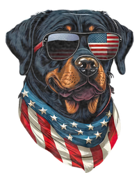 Rottweiler 4th Of July American Flag Glasses Stay Cool Women's Flannel Pajama Set