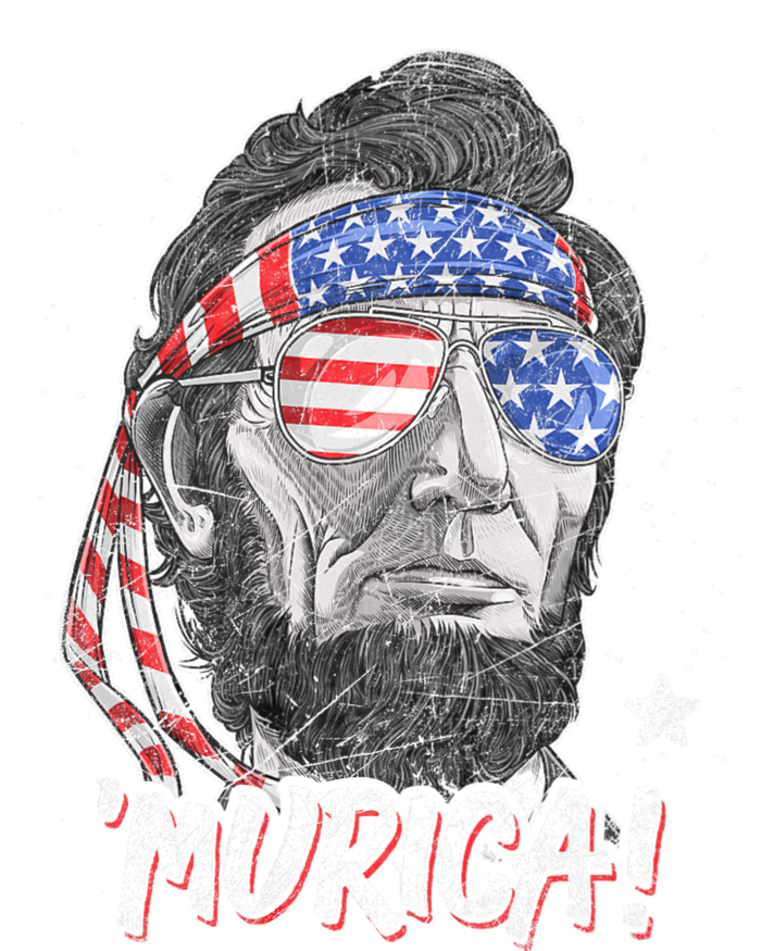 Abraham Lincoln 4th Of July Murica American Flag T-Shirt