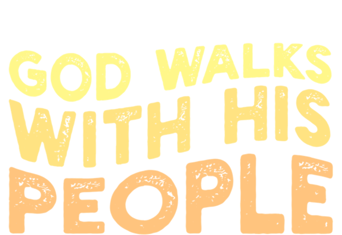 Vintage Retro God Walks With His People World Refugee Day Funny Gift T-Shirt