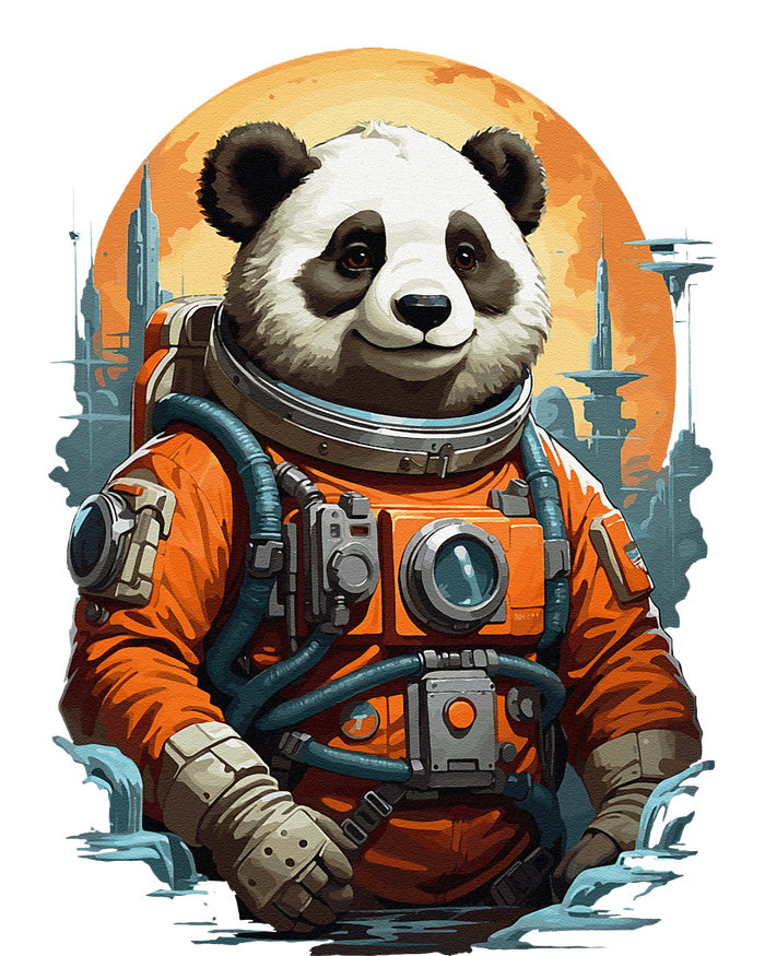 Astronaut Panda In Space Cute T-Shirt