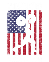 Weightlifting Father Dad Usa Flag 4th Of July Gift Women's T-Shirt