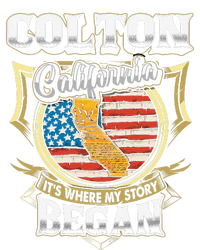 Colton California Usa Flag 4th Of July Cooling Performance Long Sleeve Crew