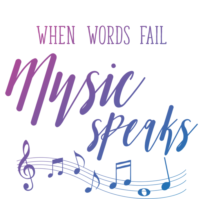 When Words Fail Music Speaks Cute Gift Coaster