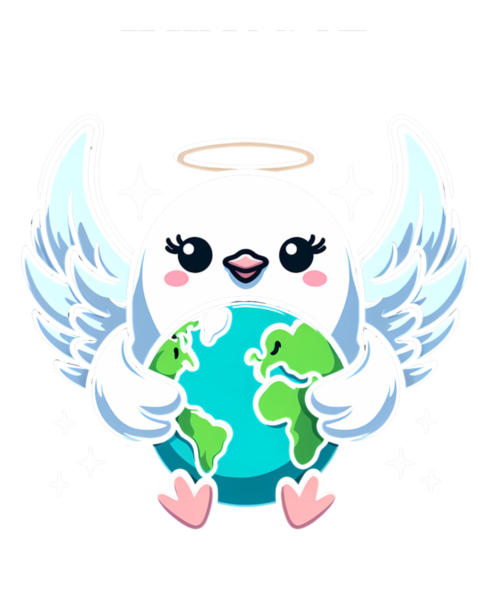 Wings Of Courage World Of Hope World Refugee Day Dove Earth Gift Infant Baby Jersey Bodysuit